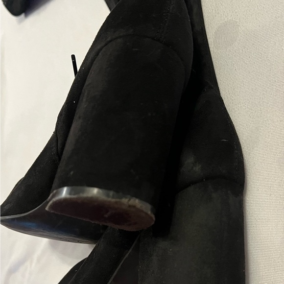 9 Calvin Klein Fandy Over-the-knee Boots Black Suede Fall Winter Tall Block Hee - Picture 5 of 10